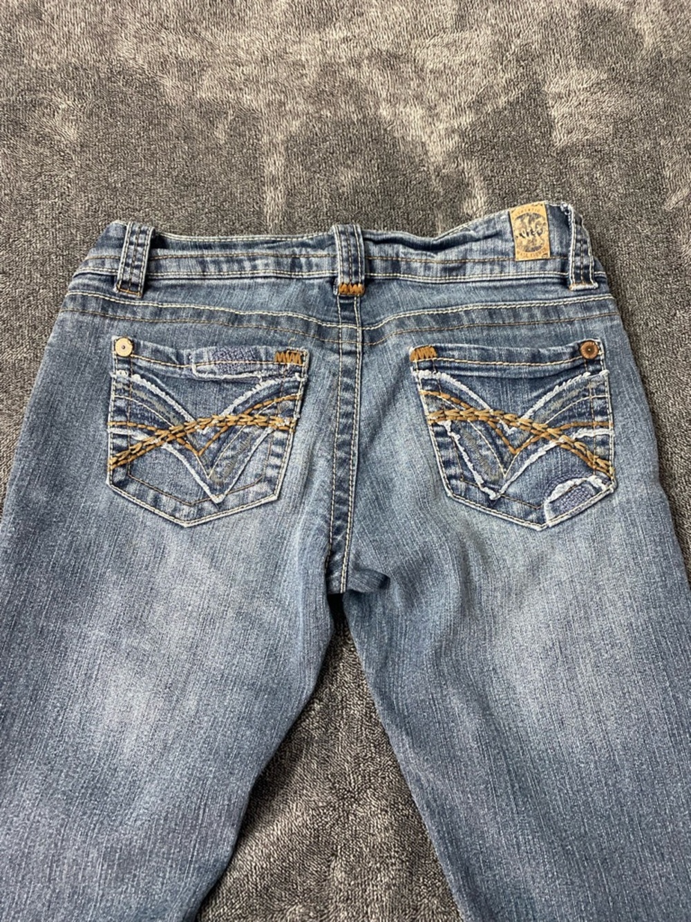 Y2K WallFlower Vintage Double Button Flare Jeans Size 7 - Picture 3 of 9